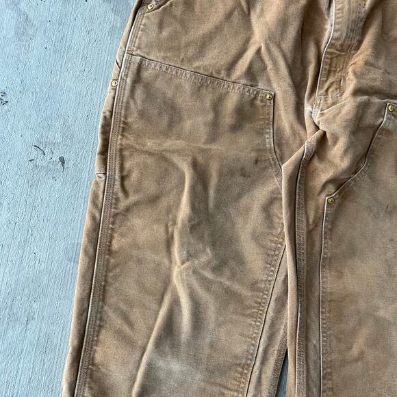 Vintage Y2K Carhartt brown double knee work wear carpenter pants - Picture 8 of 10